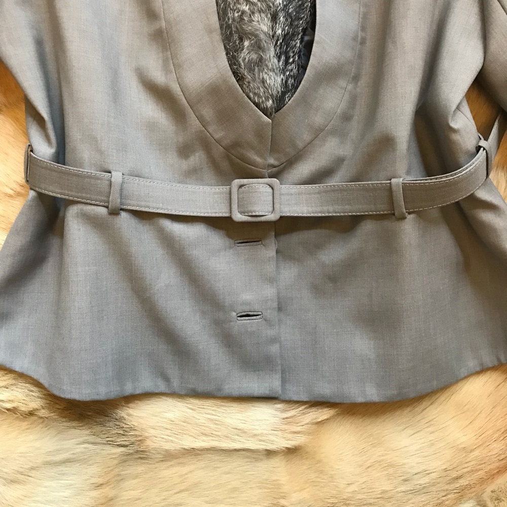 Rabbit Fur Removable Collar Jacket - image 3